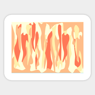 Orange Tone Abstract Camouflage Sticker